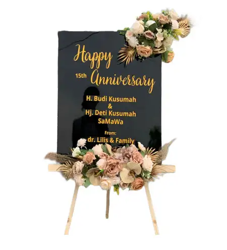 Papan Bunga Akrilik Sidepan